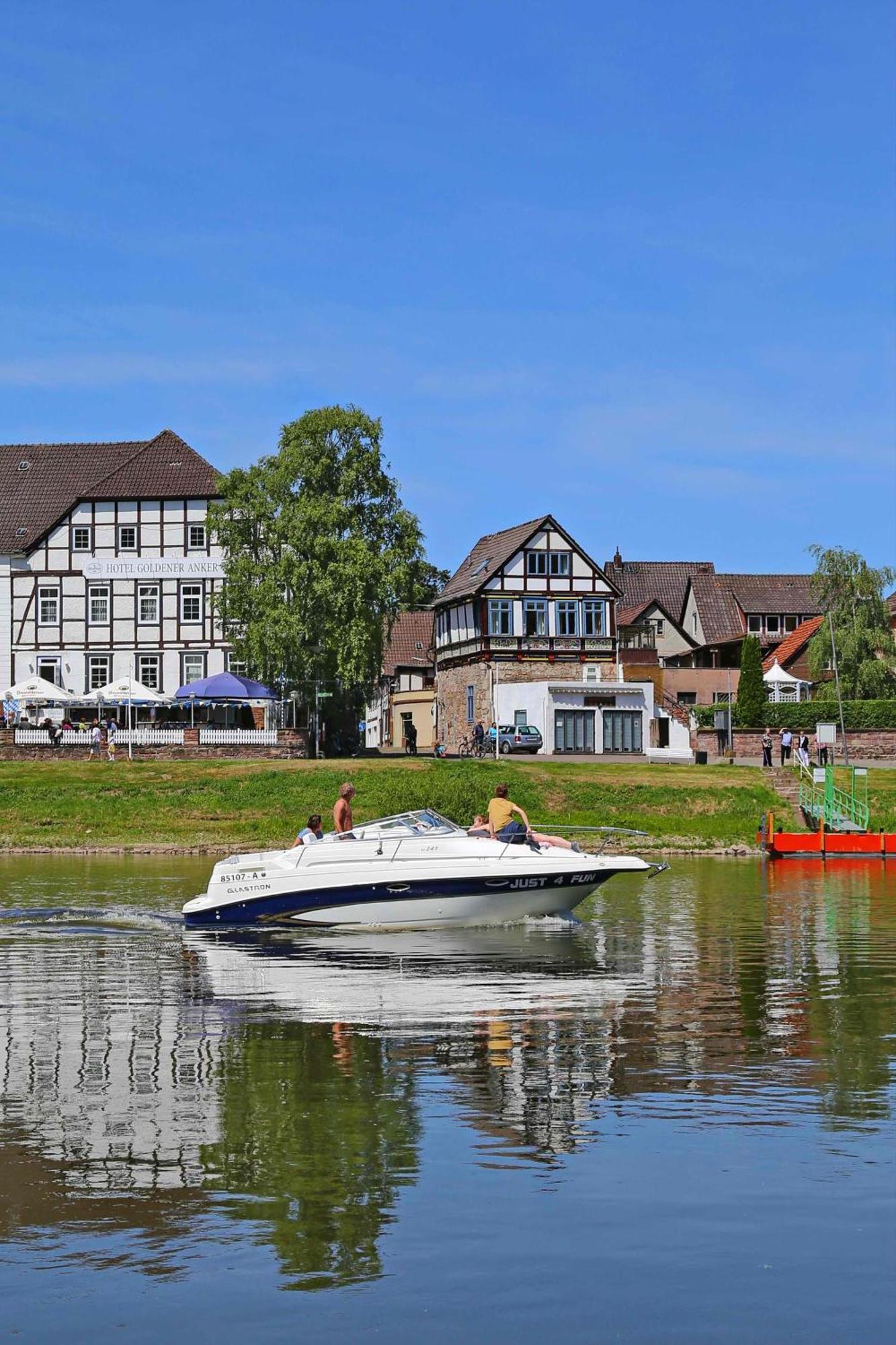Ferienwohnungen Am Weserstrand 博登韦德 外观 照片