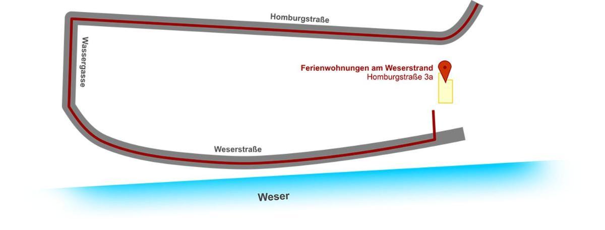 Ferienwohnungen Am Weserstrand 博登韦德 外观 照片